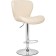 Barrier stool Porch metal/eco -leather, chrome/beige 47x53x89 cm