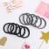 Hair elastic band "overflow" (set 10 pcs) 4.5 cm, gray black
