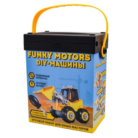 Set of game Funky Toys Motors "DIY Machines. Excavator loader ", with a screwdriver-2