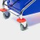 Cleaning trolley with vertical spin, two buckets of 25 liters, on wheels, chrome frame