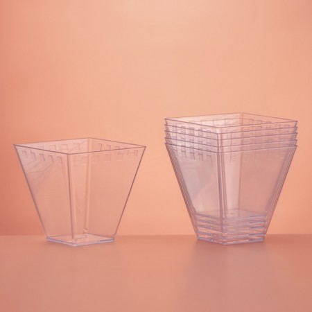 Plastic disposable form for Brussels buffet, 150 ml, transparent color-2