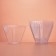 Plastic disposable form for Brussels buffet, 150 ml, transparent color
