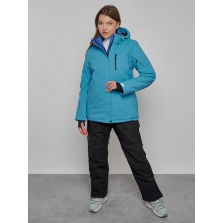 Ski suit female, size 42, blue color-19