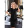 Sheath dress, size 44, black color