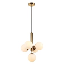 Suspension Felis 5xe27 40W, size 36x36x50-150 cm, bronze color