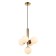 Suspension Felis 5xe27 40W, size 36x36x50-150 cm, bronze color