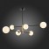 Ceiling EVOLUCE lamp. Sle220103-06. Arcola. 6x5 watts, G9, 4000k, 98x98x58 cm, black color, bronze