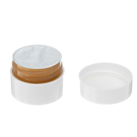 Nail gel “liquid gold”, three-phase, LED/UV, 8ml, gold color.-1