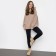 Female leggings with fur, black color, size 42