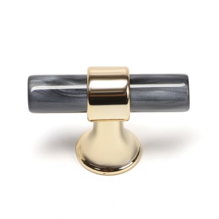 Handle button Cappio PK106, D = 12 mm, plastic, graphite/gold color-2