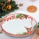 Ceramic plate "New Year's fairy tale" red, 22.5 cm, white color