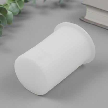 Mold silicone for a candle "Cylinder. Small strips" 6.5x6.5x8.7 cm-3