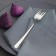 Fork table share Gleen, h = 21 cm, thickness 1.2 mm, silver color