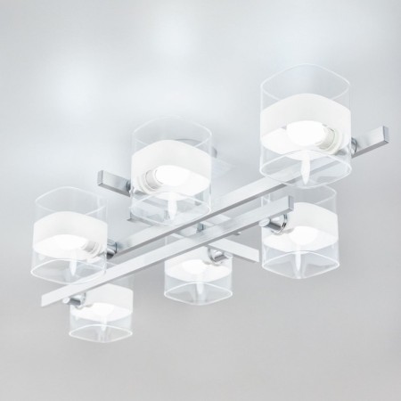 Ceiling Citilux “Virta” CL139260, 86x40x18.5 cm, 6x60W, E14, Gray color-12