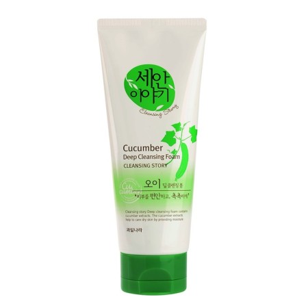 Feet for face with cucumber extract Cleansing Story Foam Cleansing (Cucumber) 120G 120g