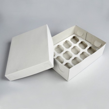Packaging for 12 cupcakes, white, 32.5 x 25.5 x 10 cm-1