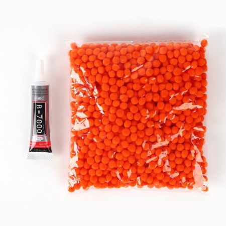 Toy pompons "Bunny", orange-4