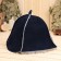 Bath cap of "premium" sheepskin, blue