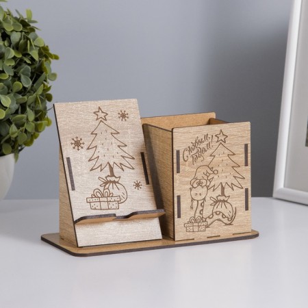 New Year's Office "Christmas tree and snake" 18x12.5x9 cm (set of 8 parts)