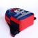 Baby backpack on a zipper, a reflective strip, blue/red color
