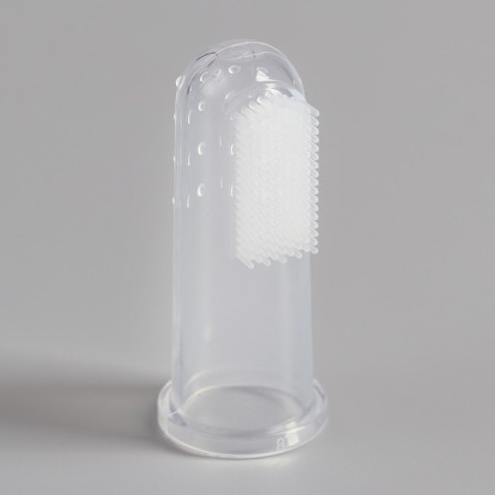 An animal brush brush, 5.5 x 2.5 cm, transparent container 7 x 4 cm-1