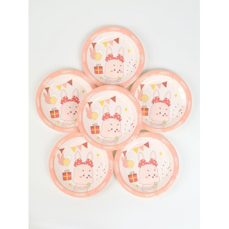 A set of paper dishes "Happy Bunny", set of 12 pcs.-3