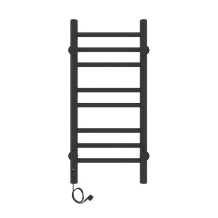 Two -heated towel rail Laris lavender ChKCh, 300x700 mm, 8 crossbars, right, black-16
