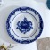 Plate "Flowers", flat, d = 20 cm, gzhel
