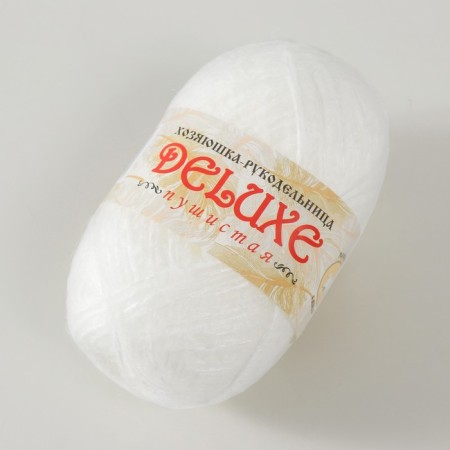 Knitting "Deluxe" 100% polypropylene 140m/50g set 2 pcs - (white, black)-2