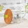 Glass mug with wooden cover "Pineapple", 300 ml