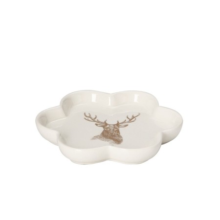 Serving share "Santa Claus and Deer", 15.5 × 2.3 cm, white color-2