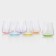 Set of glass glasses Rainbow Fresh, 350 ml, decor, 6 pcs
