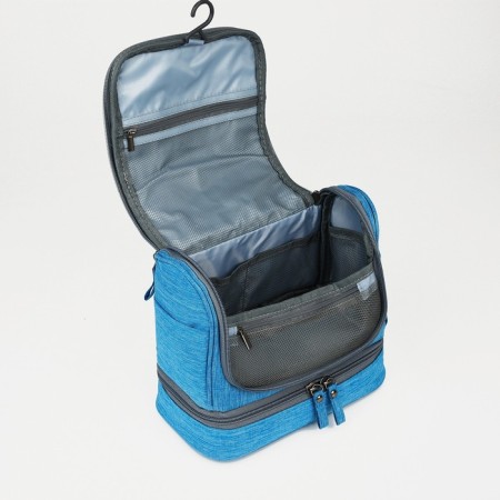 Cosmetic bag 2 parts with lightning, blue color-2