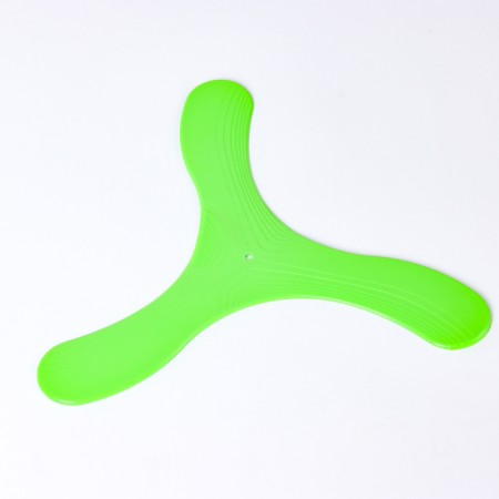 Three -lobed boomerang, 23 x 23 cm, plastic, green-1