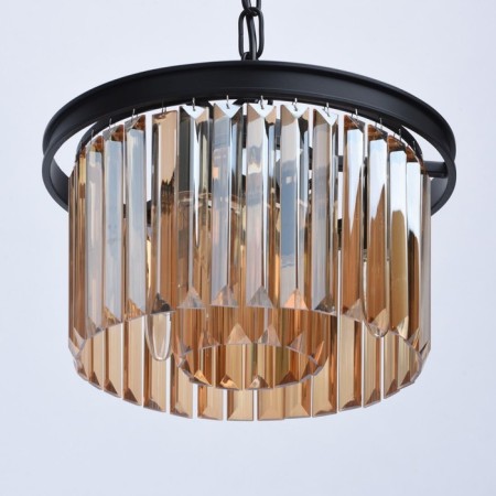 Goslar chandelier, 3x60W E14, black color, gold-2