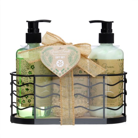 Gift set Green Forest: shower gel 290 ml, lotion 290 ml, washcloth