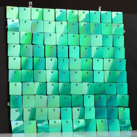 Panel with sequins for photo zones, square, 30*30cm, green color-1
