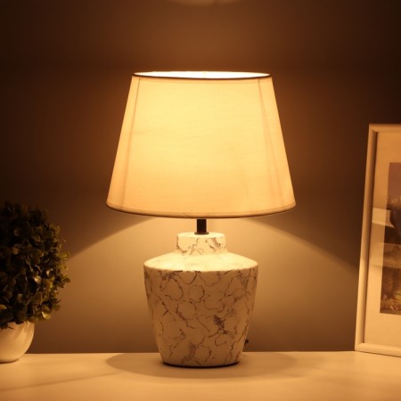 Table lamp "Claud" 1x40W E27 white/black 25x25x38, 5cm-1