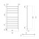 Towel electric Domoterm "Quadro" P10, 500x1000 mm, left, chrome