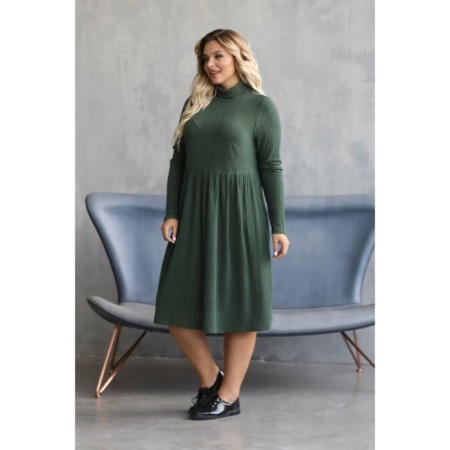 Women's dress, size 52, green color-5