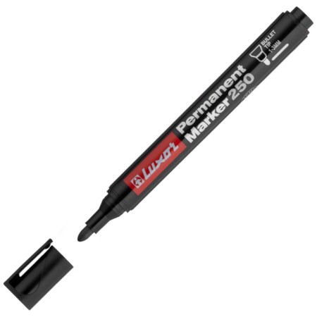 Permanent marker Luxor 250, 1-2 mm, bullet, black
