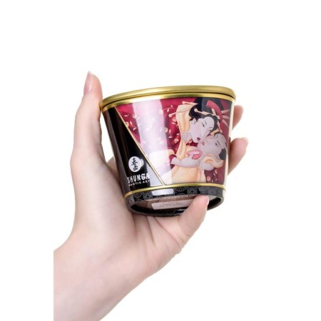 Candle - aromaticoma for shunga massage "Strawberries and champagne", 170 ml-4