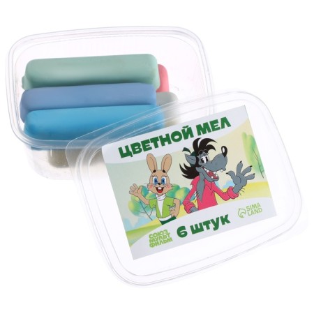 A set of colored crayons well, wait a minute!, 6 colors-4