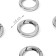Carabin ring is flat, d = 20/28 mm, thickness - 4 mm, silver color