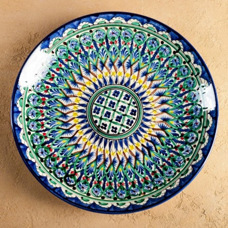 Largan Rishtan ceramics "Patterns", 32 cm, blue-1