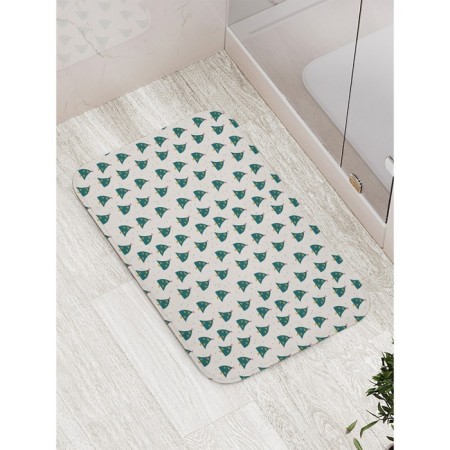 Bathroom mat "Christmas trees dance", anti -slip, size 52x77 cm