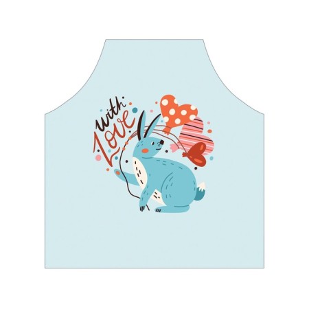 Apron kitchen with a photo print "with love", adjustable, size OS-2