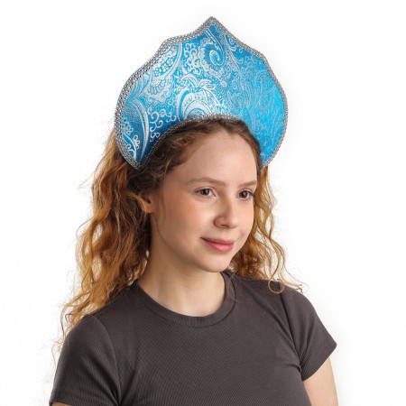 Kokoshnik "Zimushka" with ribbons-2