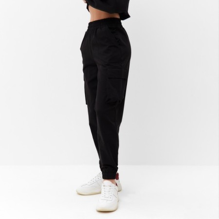Women's costume (trousers, sweatshirt) minku: casual collection color black, size 44-3