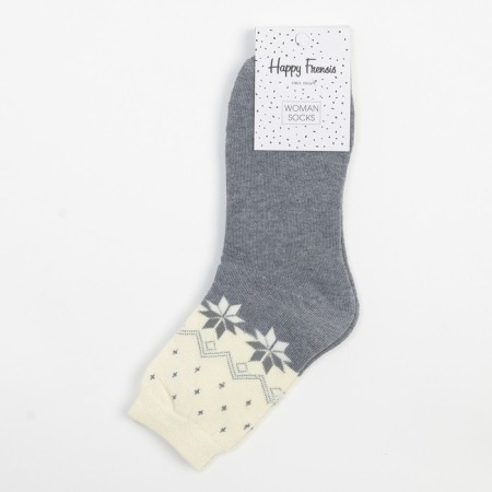 Women's socks, peach/gray color, size 23-25-4
